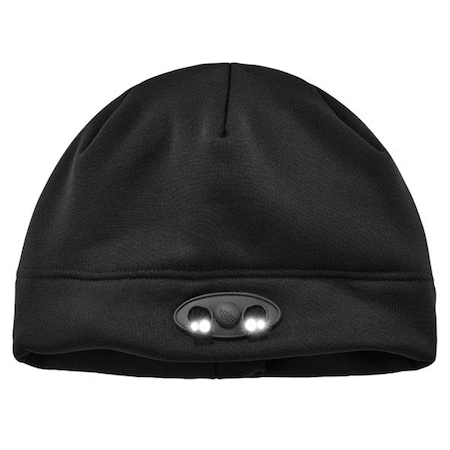 Ergodyne 6804 Black Skull Cap Beanie Hat with LED Lights 16803